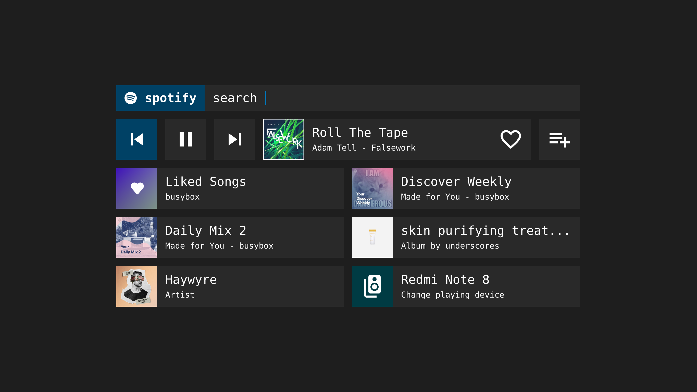 Spotify for rofi